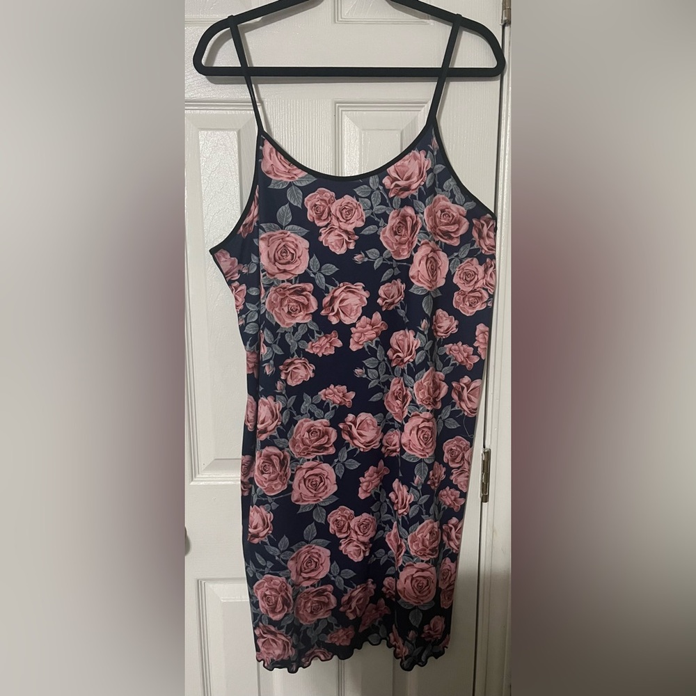 Floral Navy and Pink Nightdress...